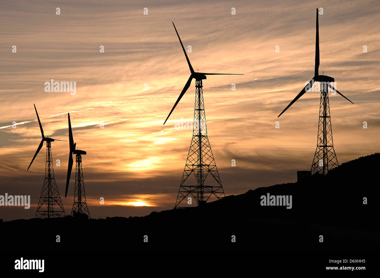 Wind säen, Tarifa, Provinz Cádiz, Region Andalusien, Spanien Stockfoto