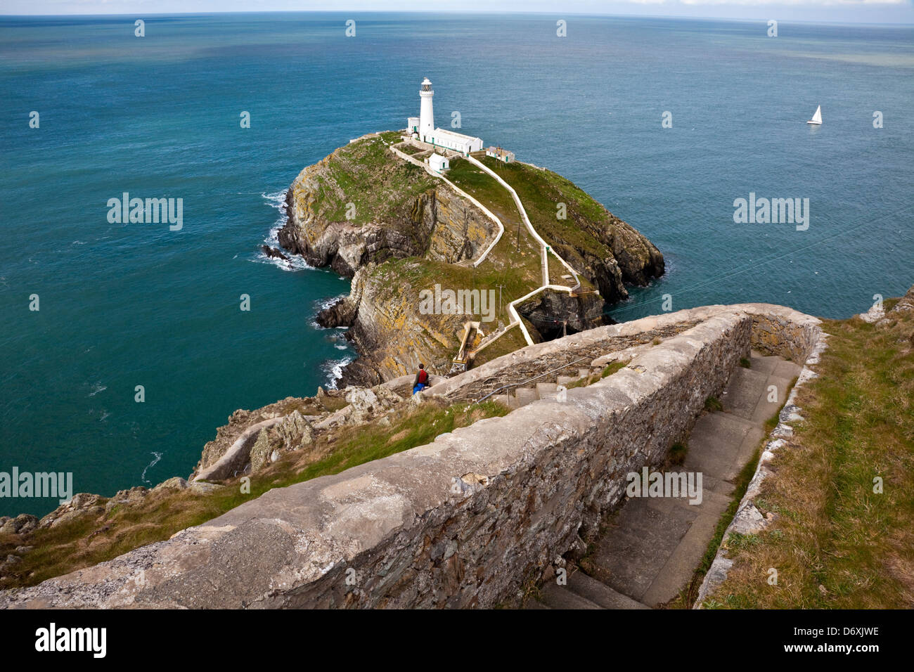 South Stack Leuchtturm Anglesey nordwestlich von Holyhead Stockfoto