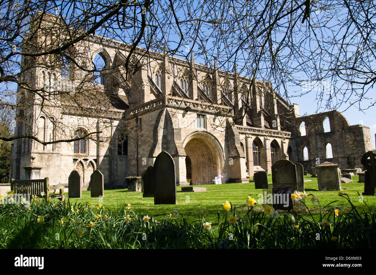 Malmesbury Abtei Malmesbury eine kleine Stadt in Wiltshire England UK Stockfoto