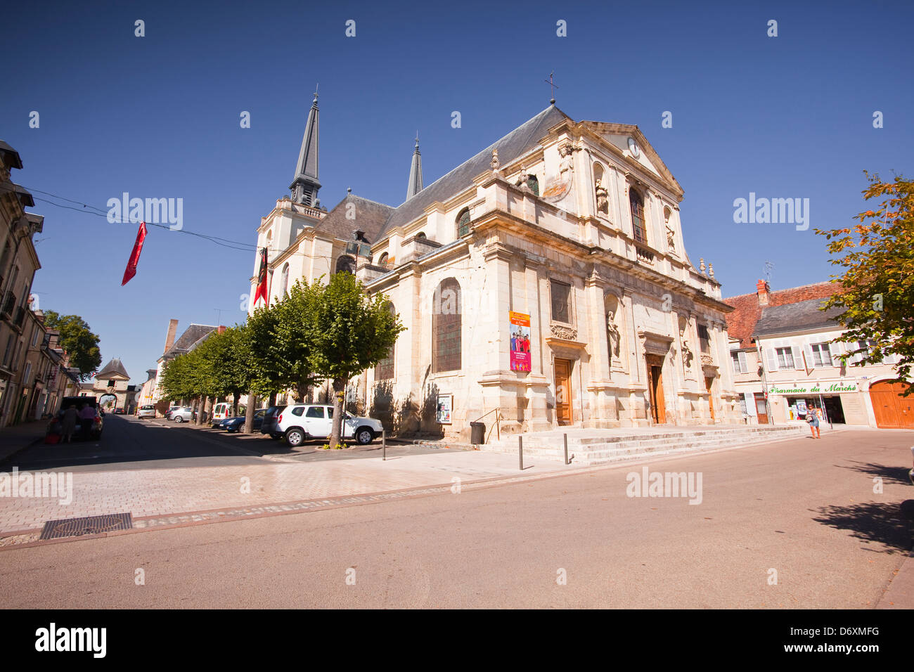 Eglise Notre-Dame-de-l'Assumption in der Stadt von Richelieu. Stockfoto