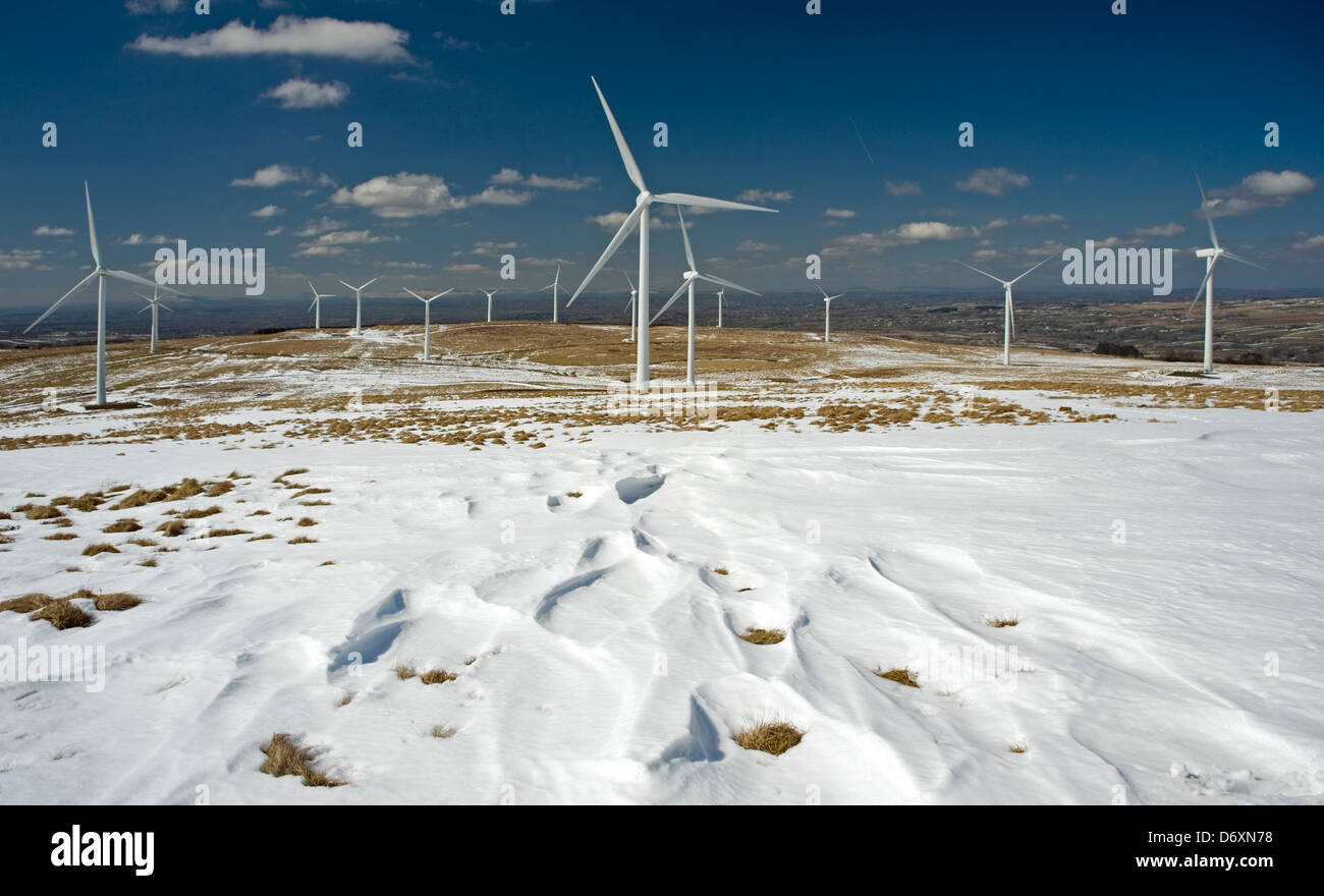 Windkraftanlagen Sie auf großen Collin, County Antrim, Nordirland. Stockfoto