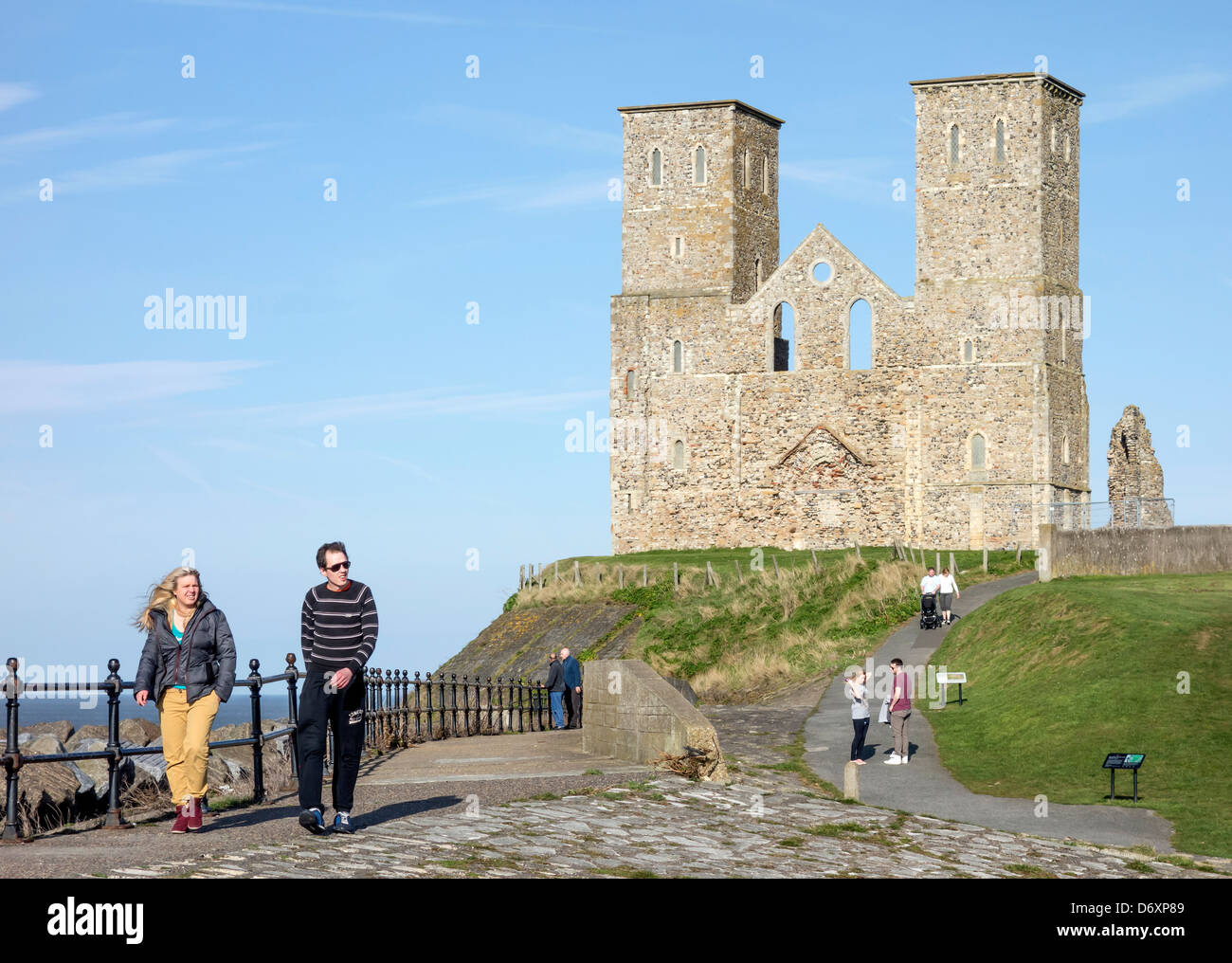 Reculver Tower, Reculver in der Nähe von Herne Bay Kent Stockfoto