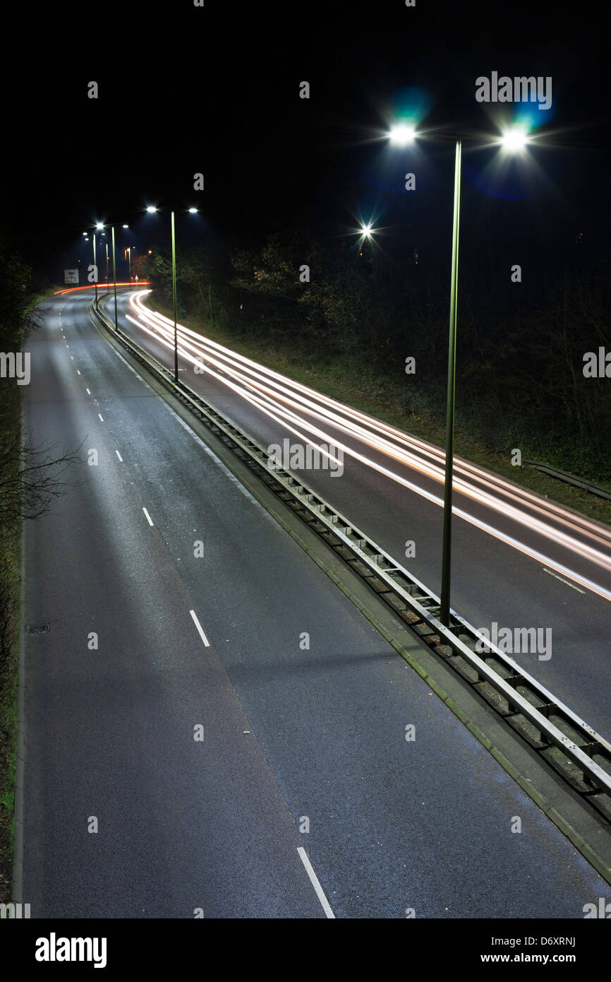 LED-Straßenbeleuchtung Stockfoto