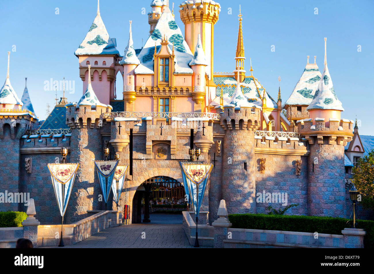 Schloss an der Vergnügungspark Disneyland, Kalifornien USA Stockfoto