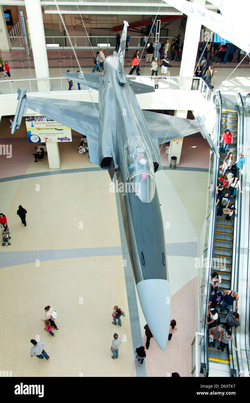 Air Force Jet, California Science Center in Los Angeles Stockfoto