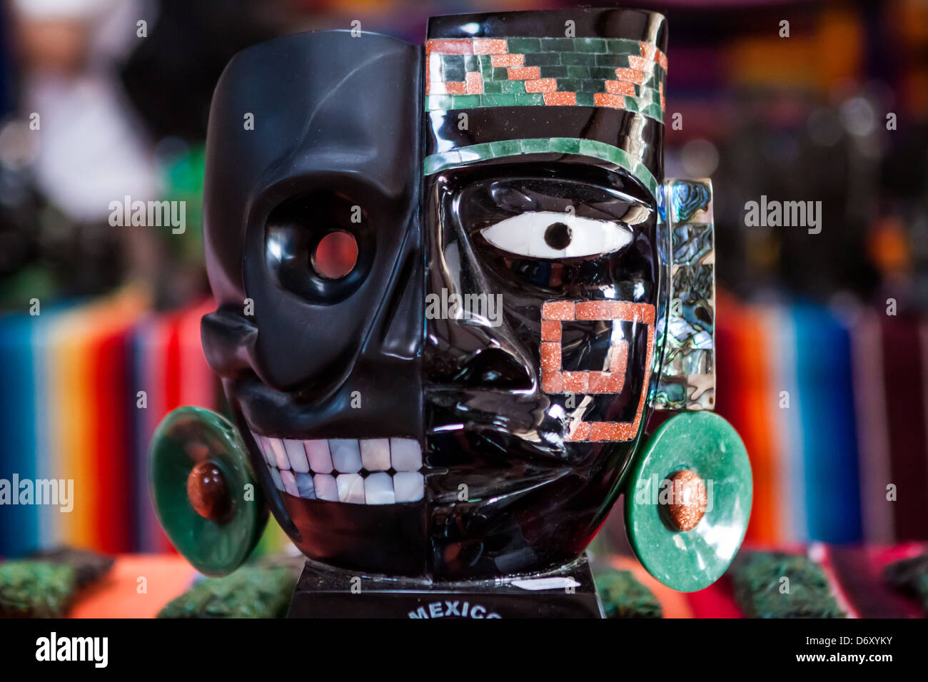 Maya-Keramik Maske Stockfoto