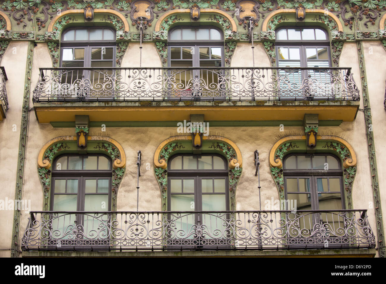 Traditionelle Architektur in der Stadt Gijón, Asturien, Nordspanien Stockfoto