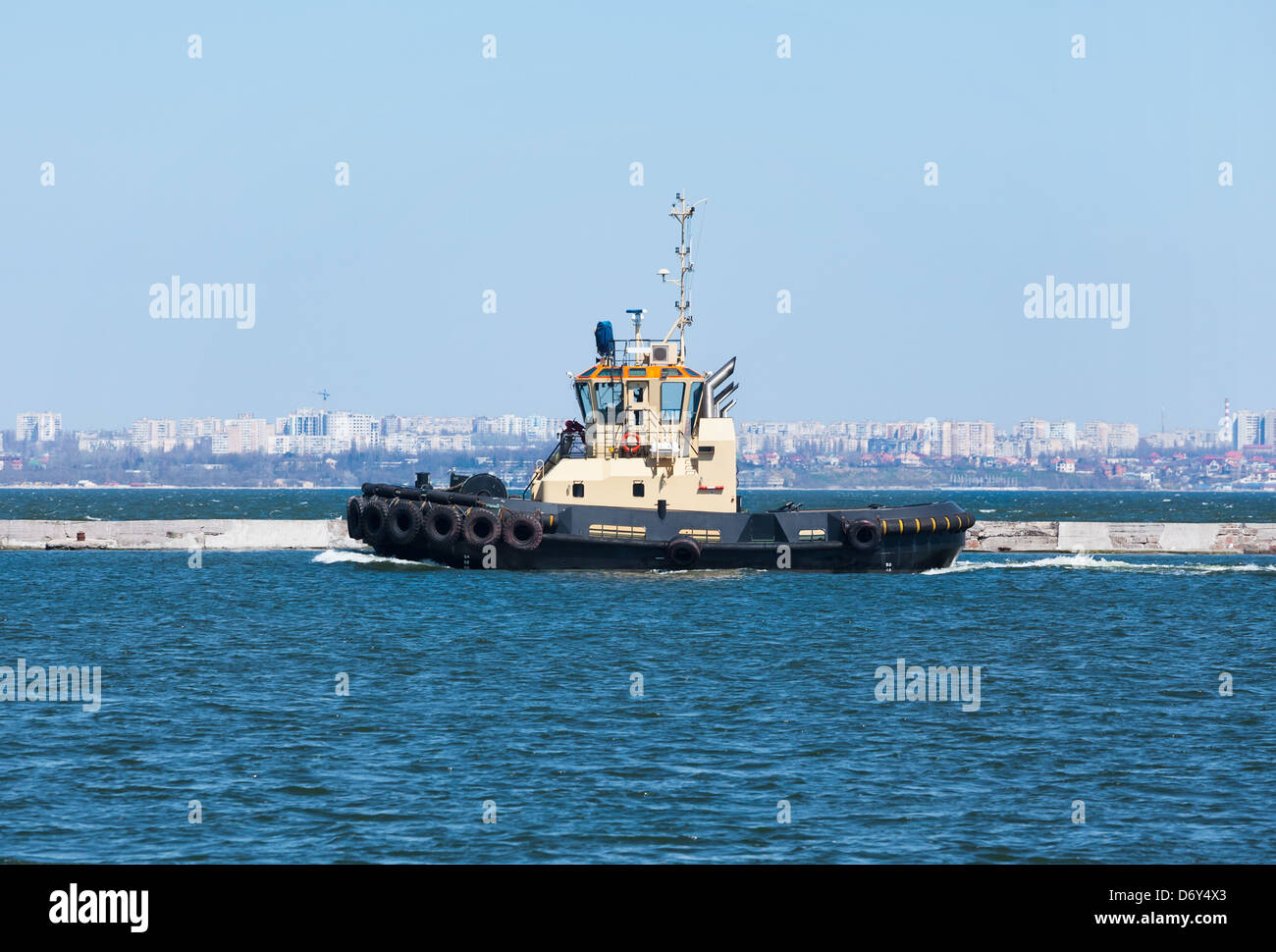 Schlepper Boot Seitenansicht verschieben Stockfoto