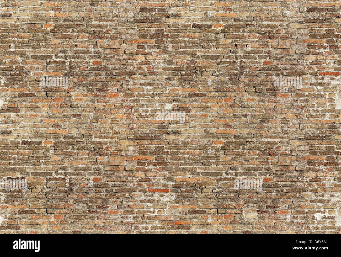 Ziegelmauer, Einsatz als nahtlose Hintergrund Stockfoto