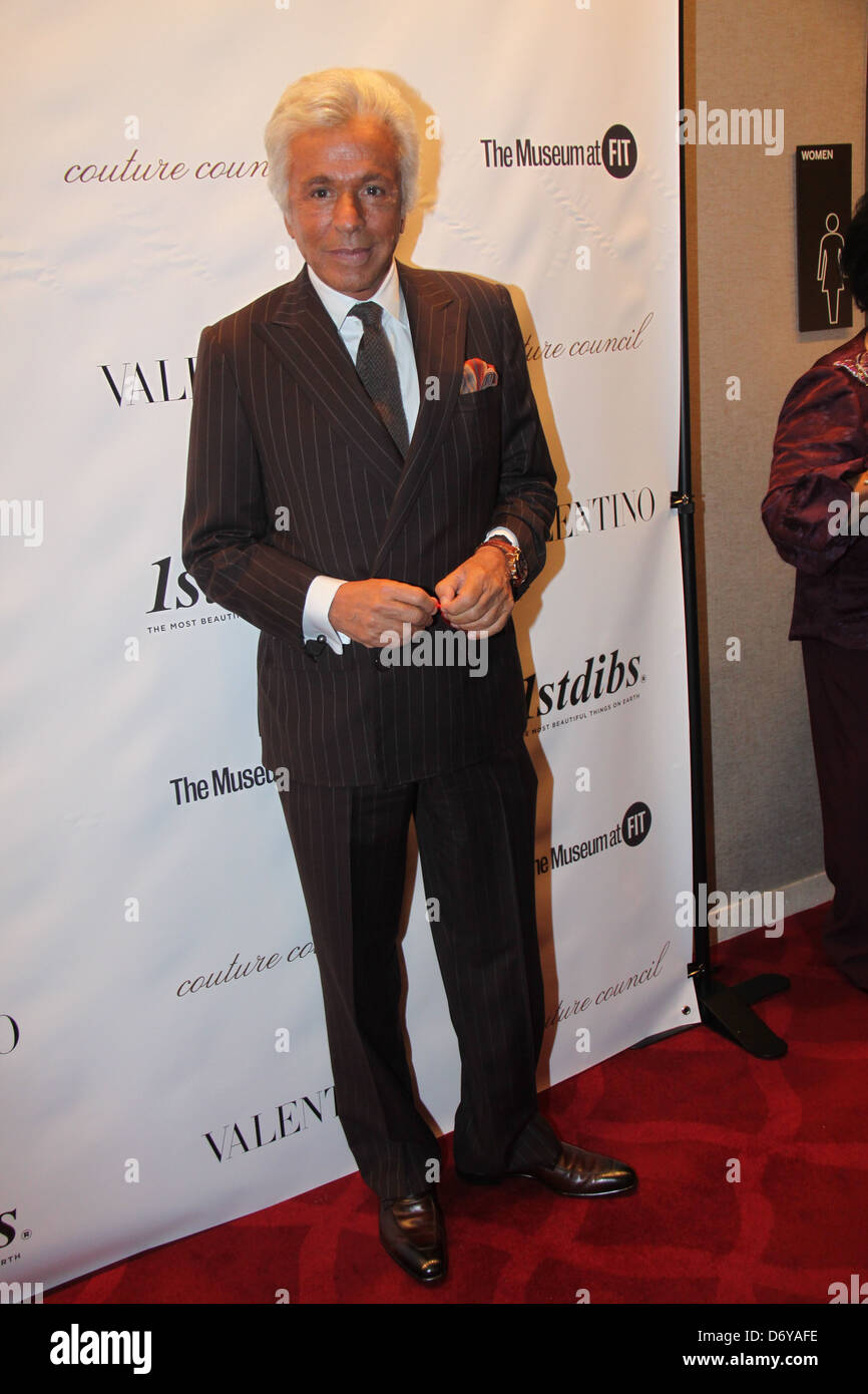 Giancarlo Giammetti Valentino Garavani ist für Artistry of Fashion statt David mit Couture Council Award 2011 ausgezeichnet. Stockfoto
