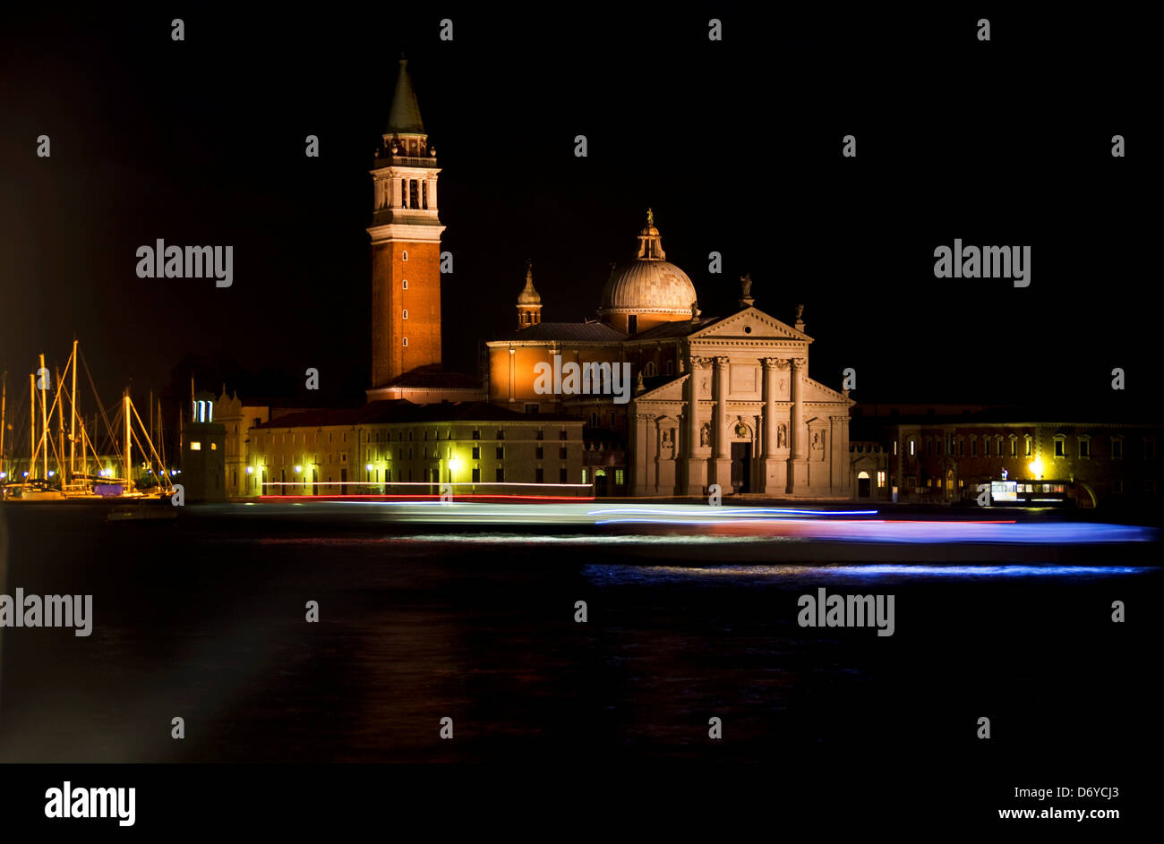 Kirche auf einer Insel, die Kirche von San Giorgio Maggiore, Canal Grande, Venedig, Veneto, Italien Stockfoto