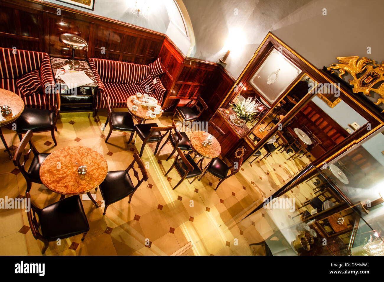 Café Demel, Vienna / berühmten Demel Kaffeehaus Interieur, Wien, Österreich Stockfoto