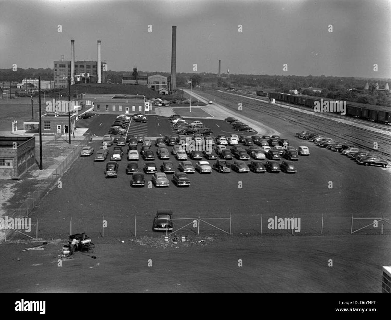 Neue C.P Parkplatz Stockfoto