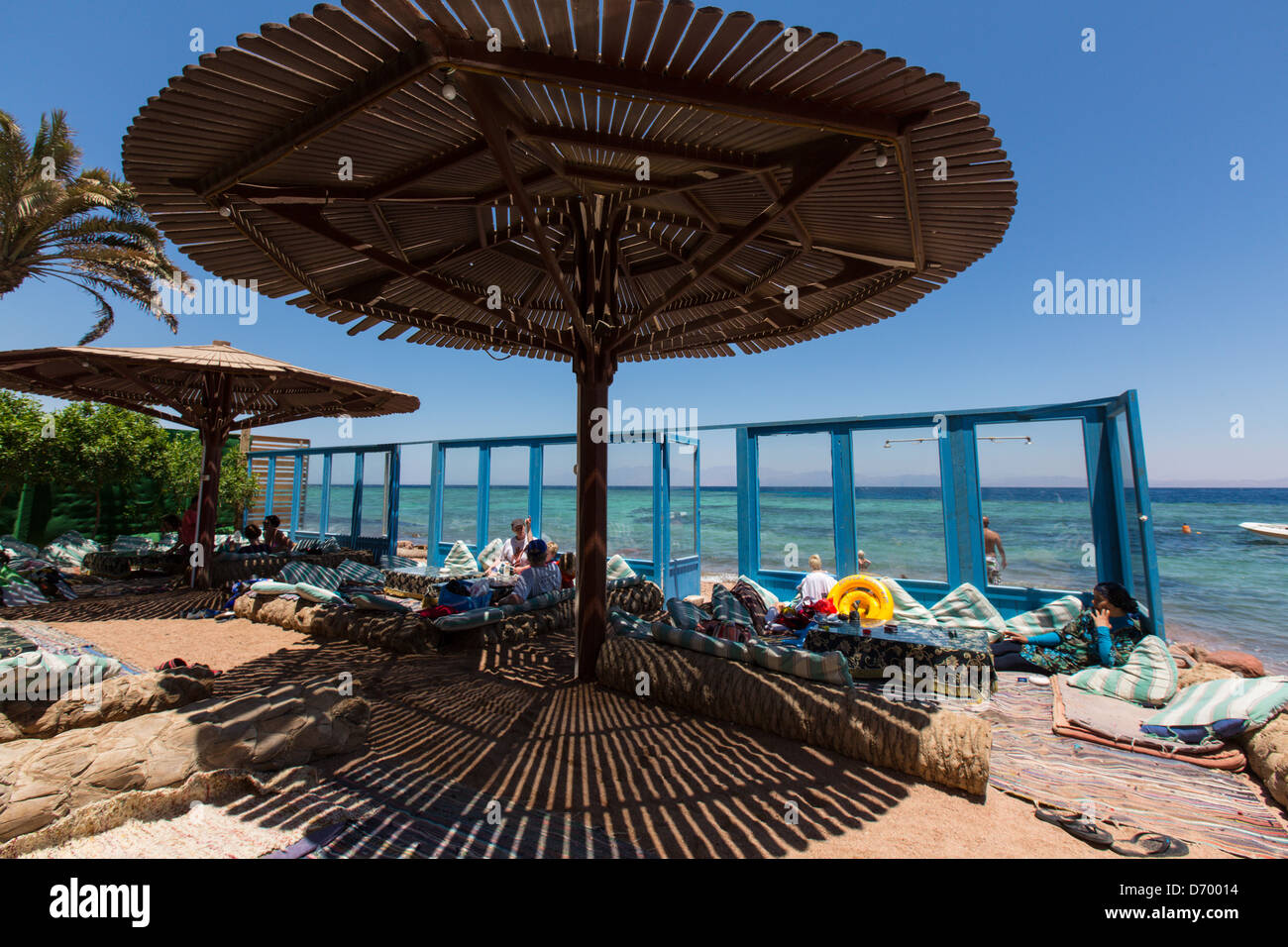 Familie Urlaubsziel: Dahab am Roten Meer in Ägypten (Sinai) Stockfoto