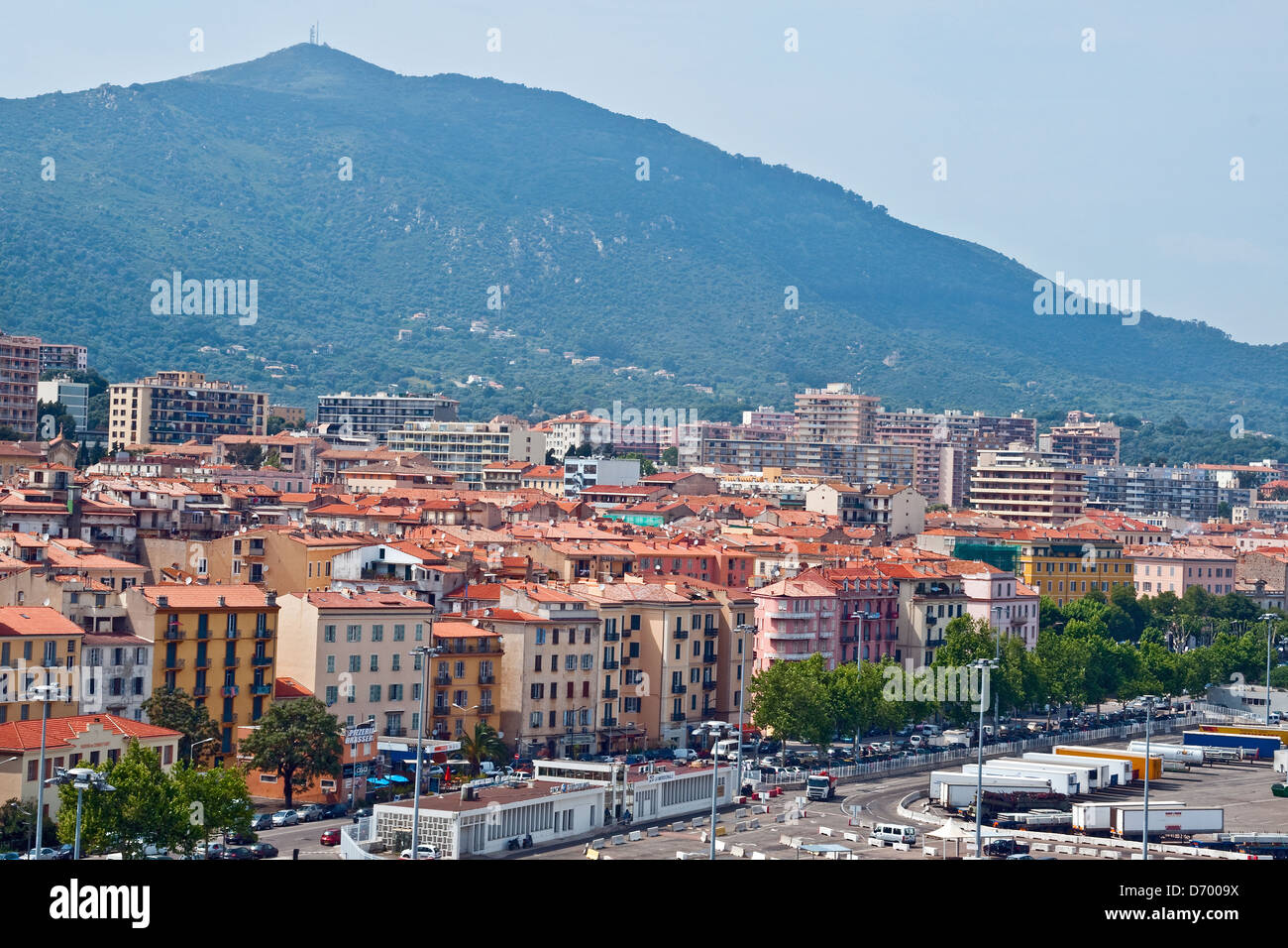 Ajaccio, die Hauptstadt der Insel Korsika, war der Geburtsort von Napoleon Bonaparte Stockfoto