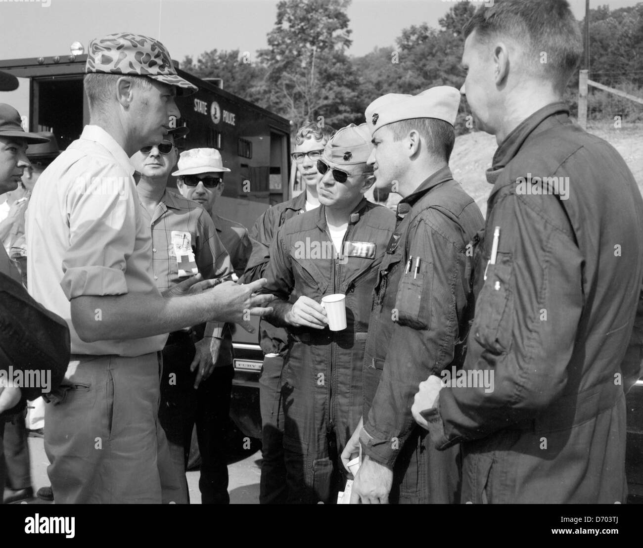 Rescue Mission Briefing Stockfoto