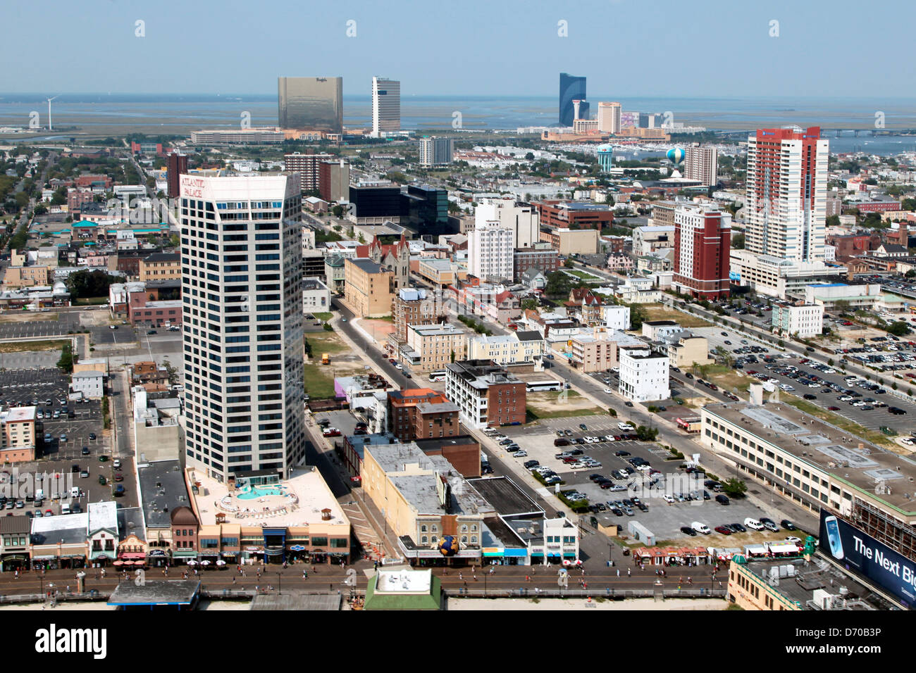 USA, New-Jersey Zustand, Atlantic City, Luftbild der Innenstadt Stockfoto