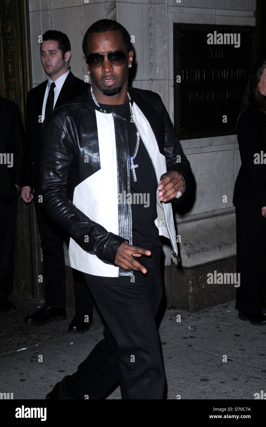 P. Diddy, richtigen Namen Sean Combs, The Caesars Entertainment beginnt Flucht nach Gesamtvergütung in Gotham Hall - Abfahrten New York Stockfoto