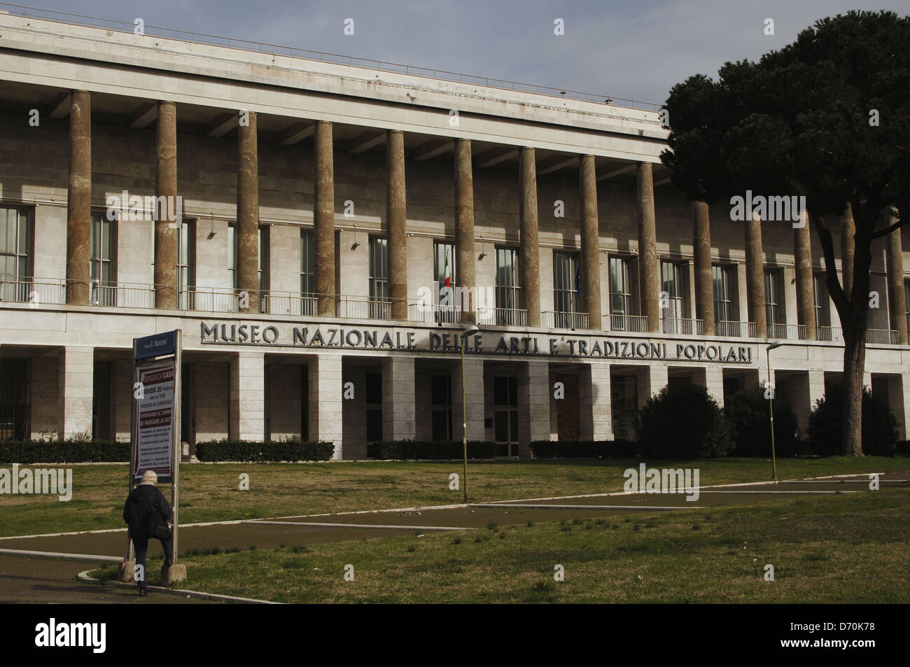 Italien. Rom. National Museum der Volkskunst und Traditionen. 1938-1942. Fassade. Stockfoto