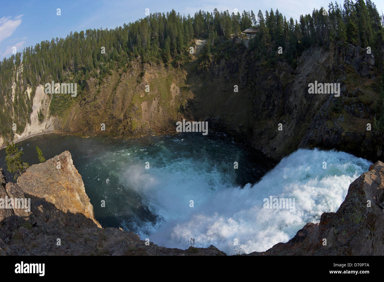 USA, Wyoming, Yellowstone National Park, Blick fällt der obere Wasserfall Stockfoto