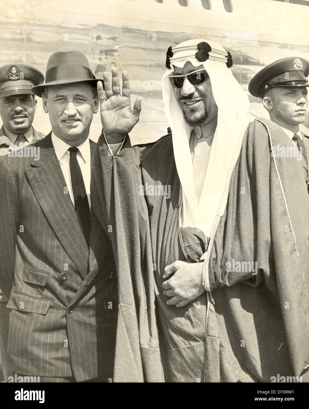 Angier Biddle Herzog mit dem König von Saudi Arabien, Palm Beach, FL, 1962 Stockfoto