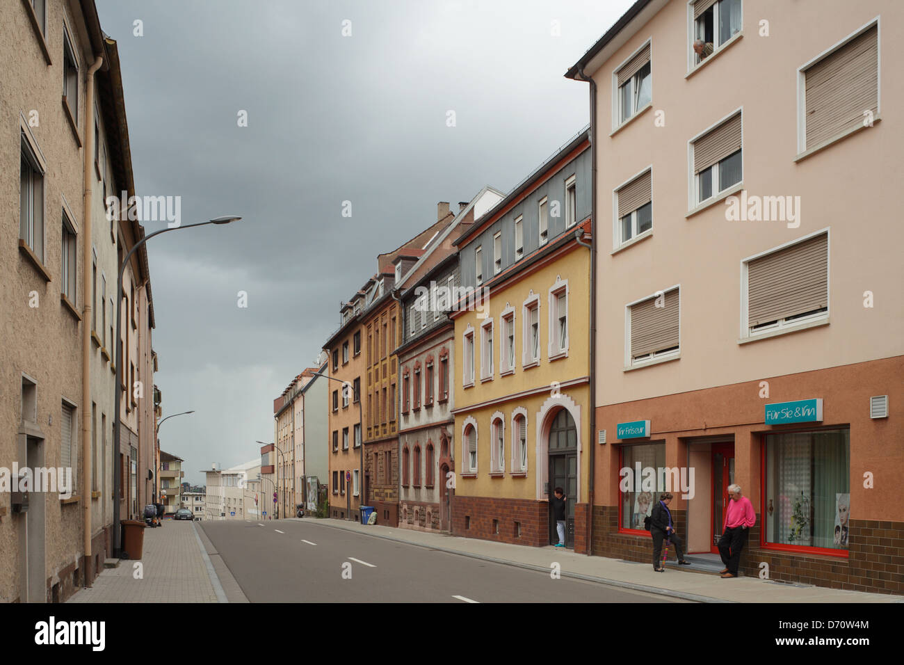 Pirmasens, Deutschland, zieht schlechtes Wetter über Pirmasens Stockfoto