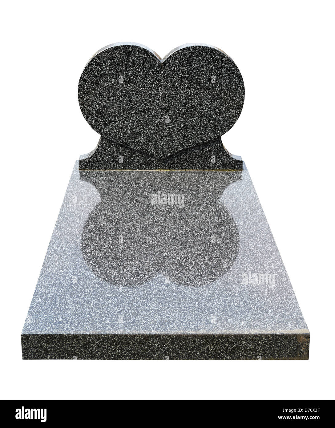 einzelne Grabstein ausgeschnitten (Clipping-Pfad) Stockfoto