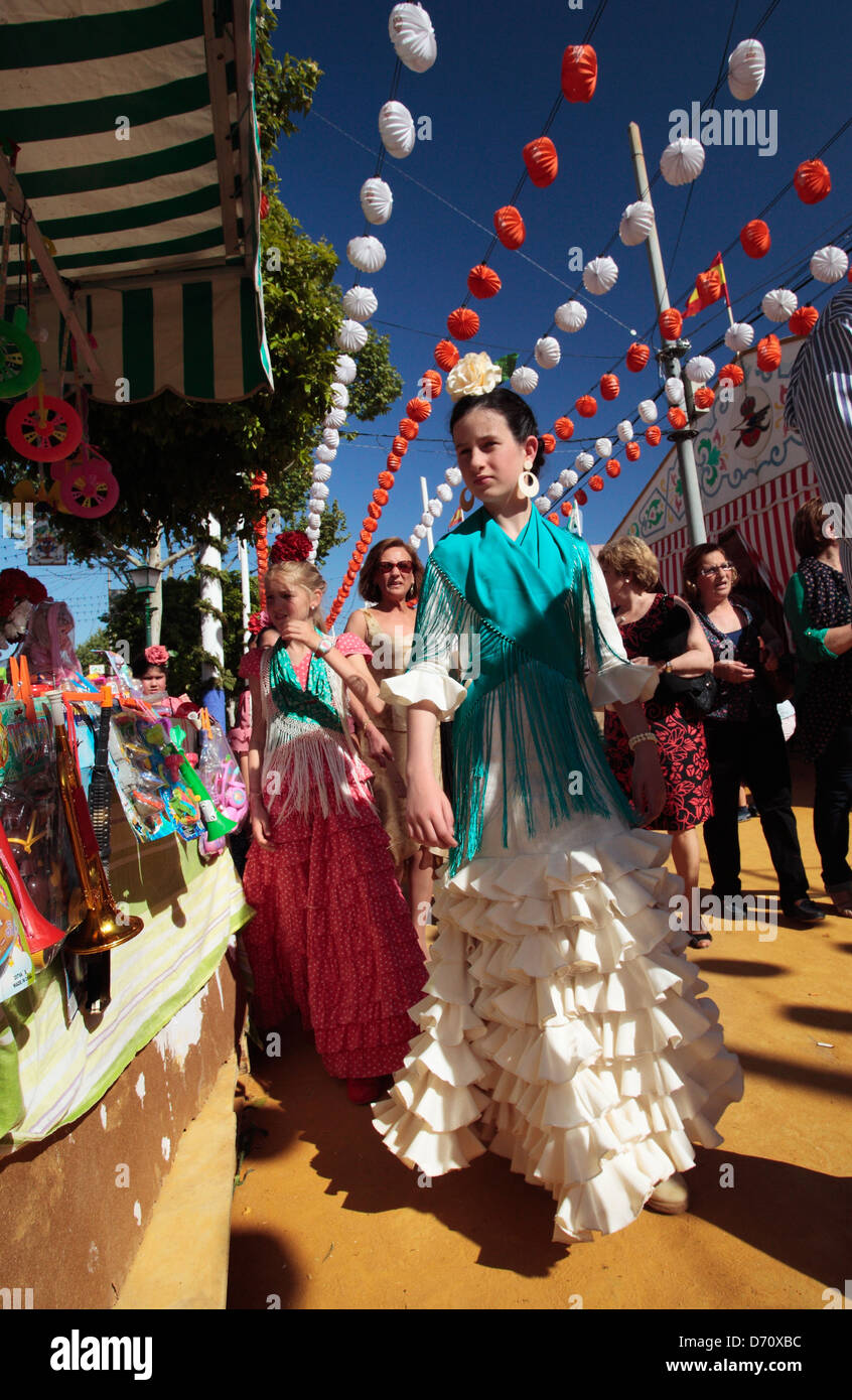 Die Feria de Abril in Sevilla, Spanien. Stockfoto