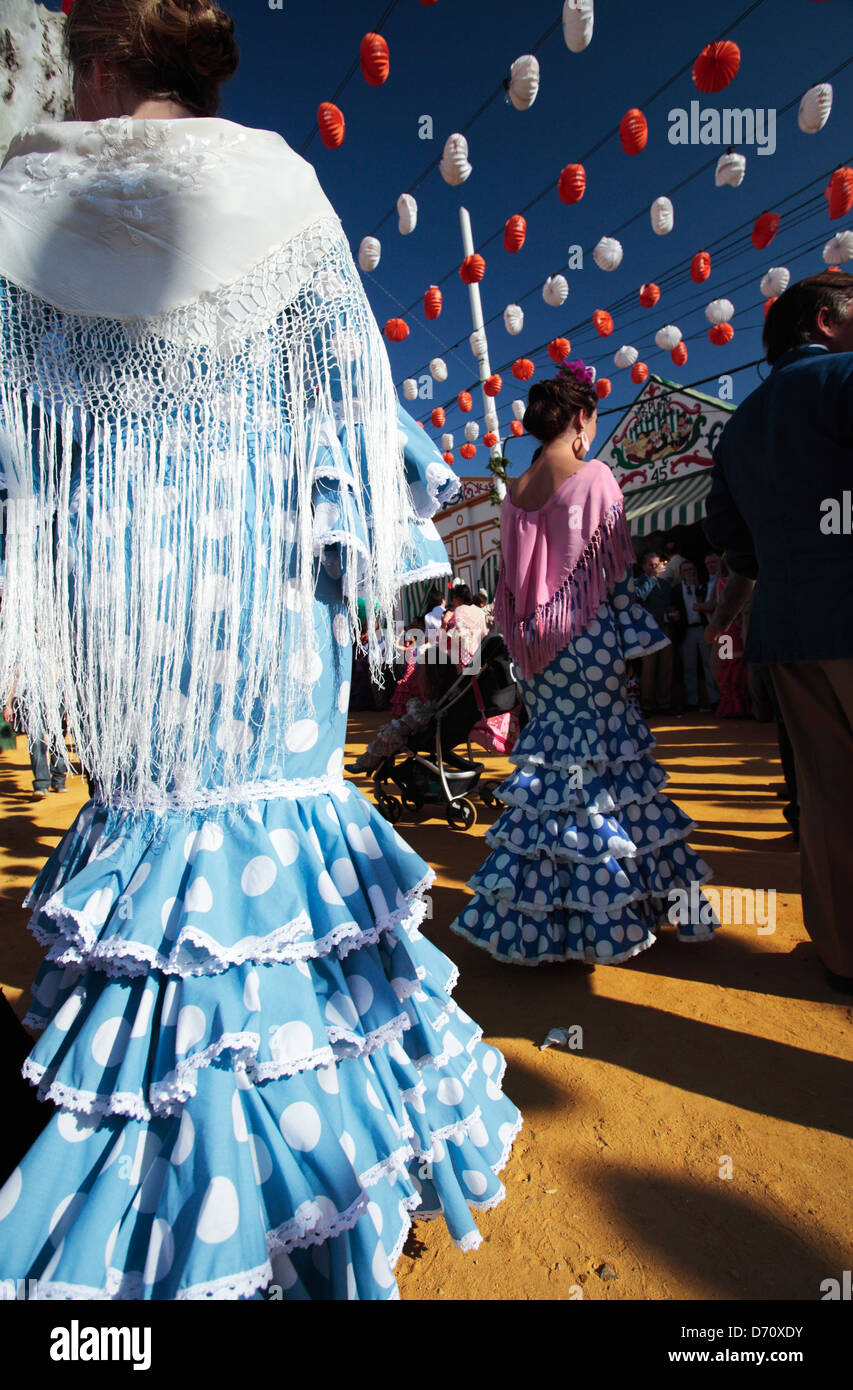 Die Feria de Abril in Sevilla, Spanien. Stockfoto