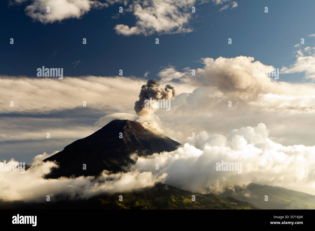 Tungurahua Vulkan ausbricht, Ecuador März 2013 Stockfoto