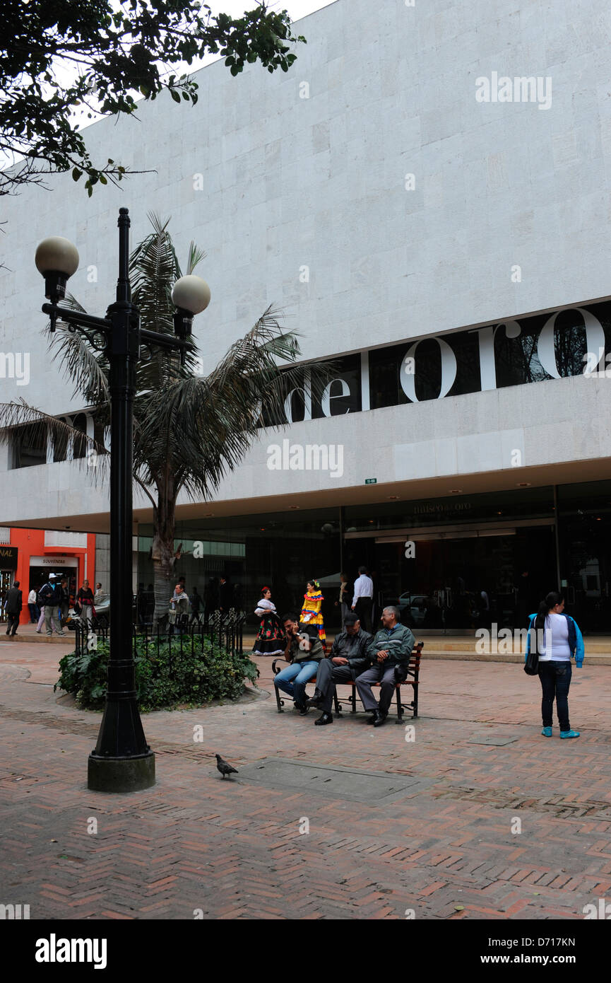 Blick auf die Gold-Museum In La Candelaria, die alte Stadt von Bogota, Kolumbien Stockfoto