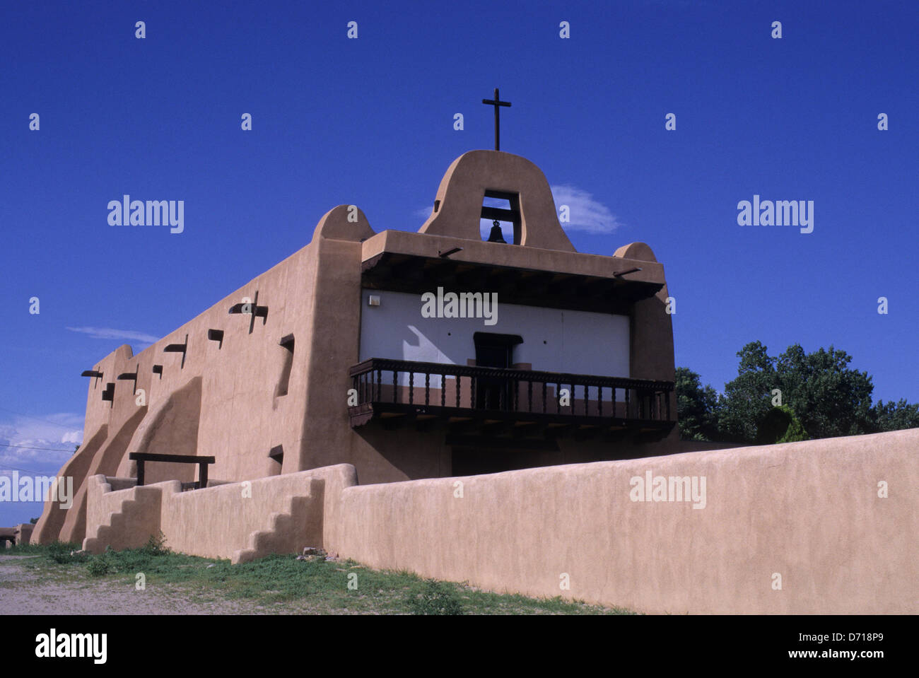 USA, New Mexiko, San Ildefonso Pueblo, Kirche Stockfoto