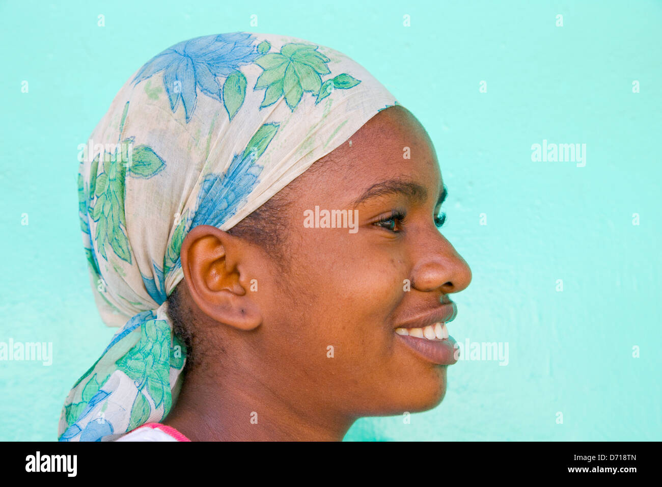 Porträt einer Frau, Nosy Be, Madagaskar Stockfoto