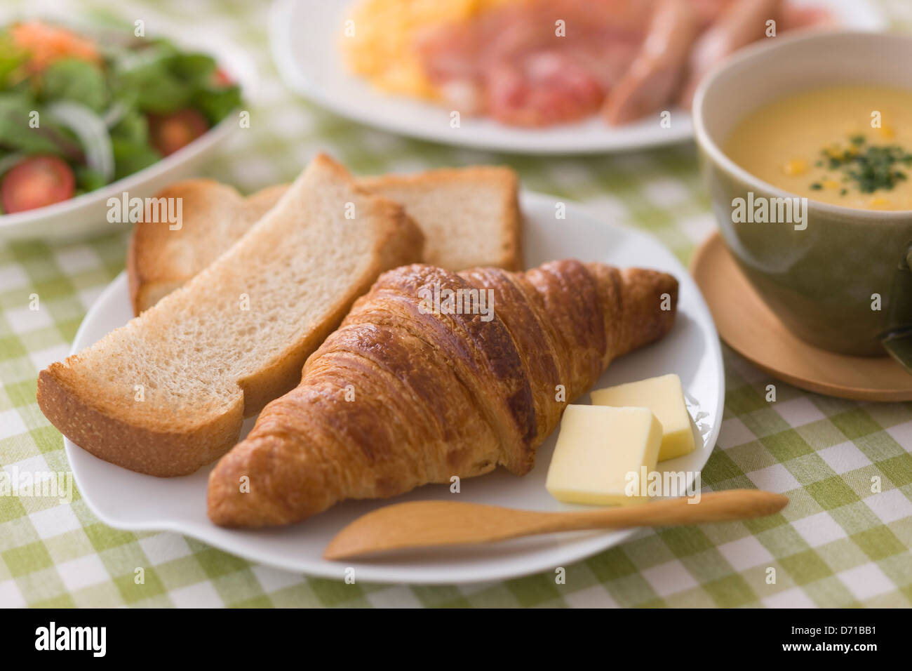 Brot zum Frühstück Stockfoto