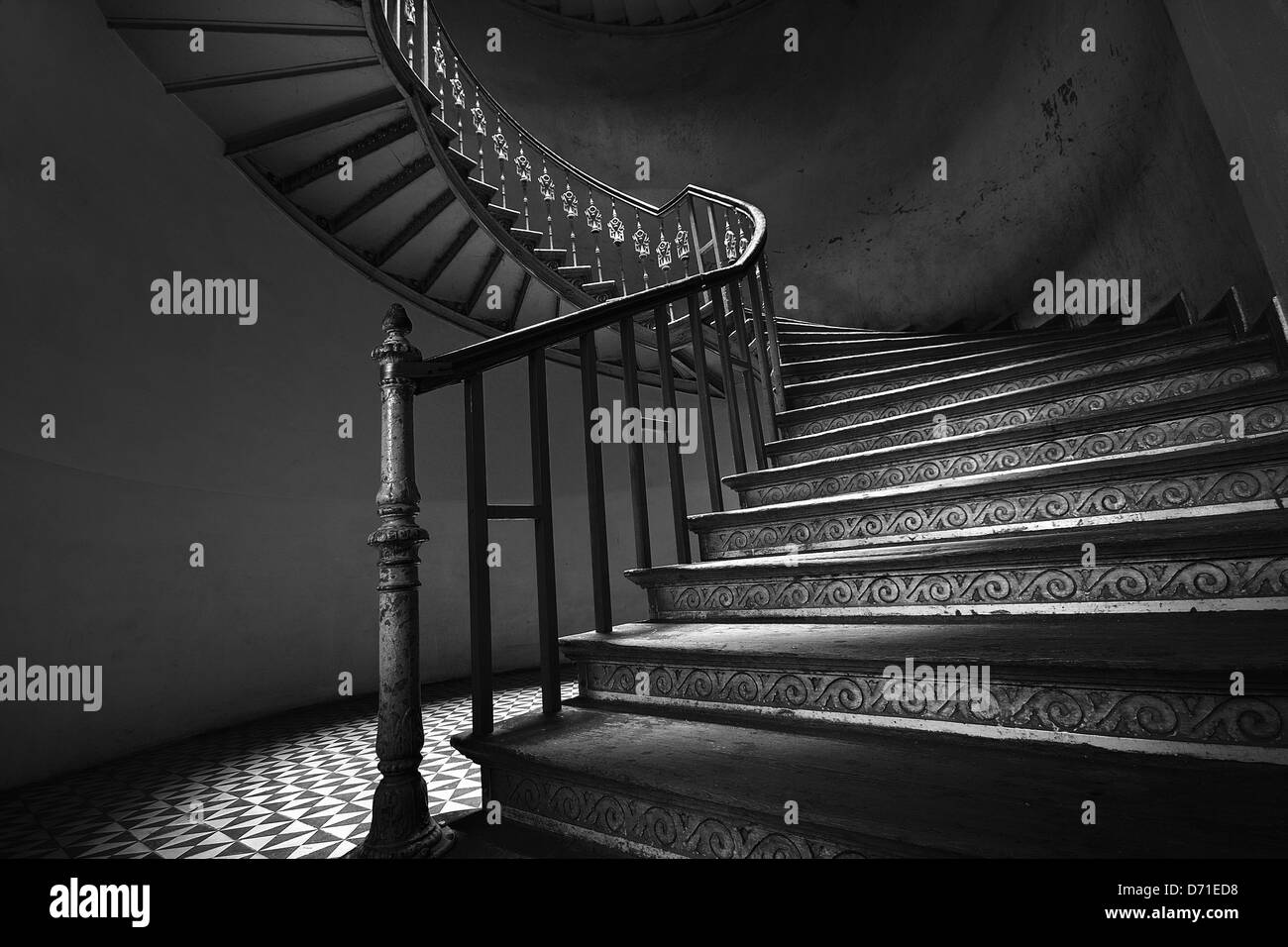 Geheimnisvolle Treppen Stockfoto