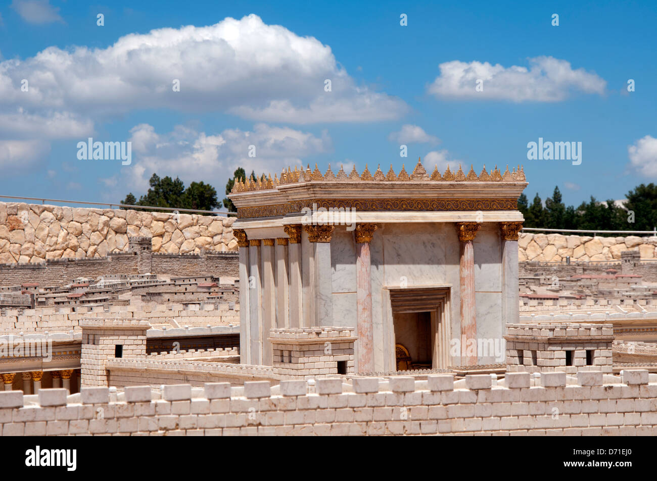 Modell von Jerusalem damals 2. Tempel Stockfoto