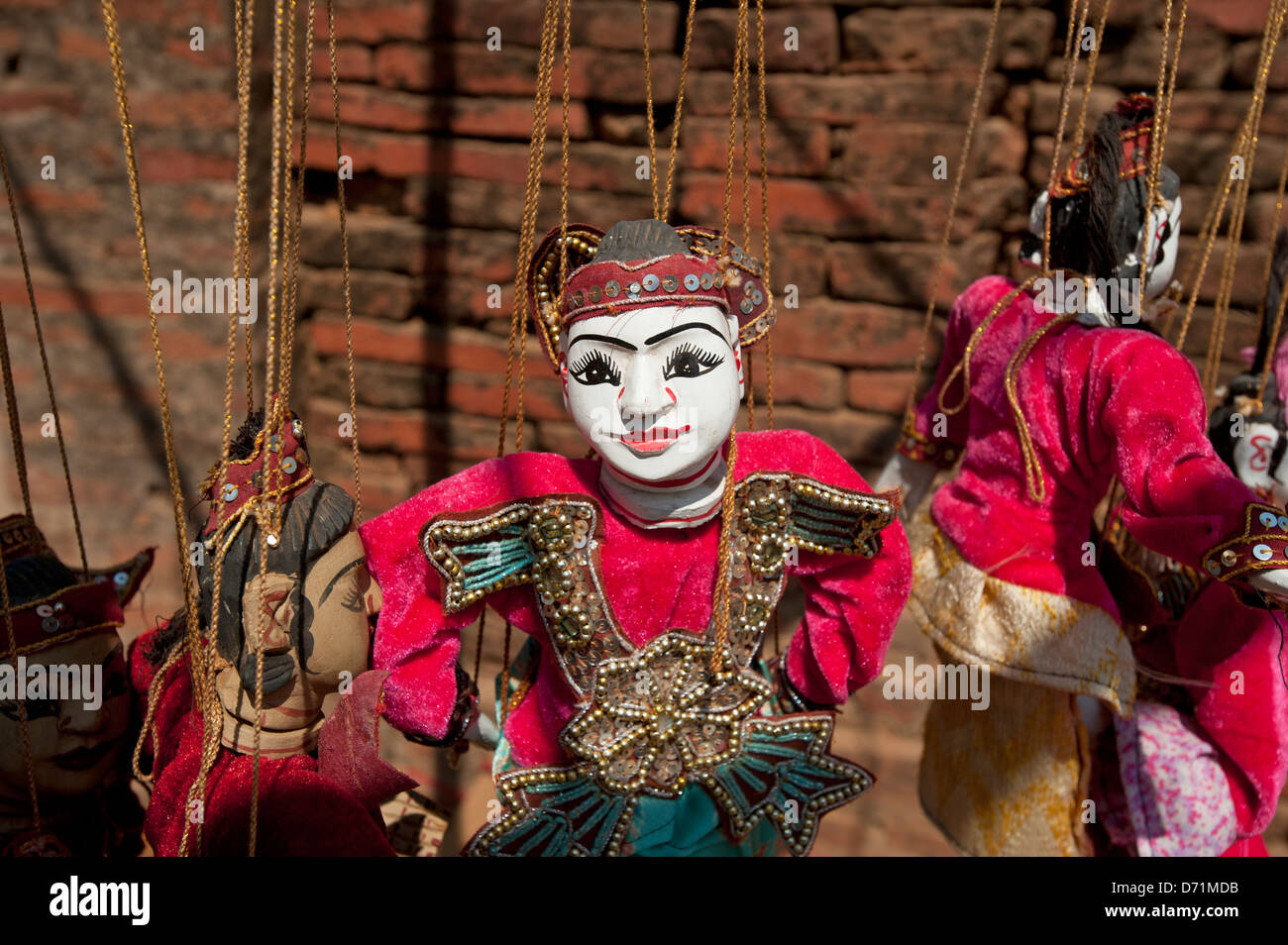 Burmesische Marionetten Bagan Myanmar (Burma) Stockfoto