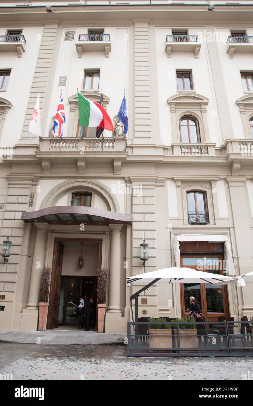 Savoy Hotel, Piazza della Republica Platz; Florenz; Italien Stockfoto