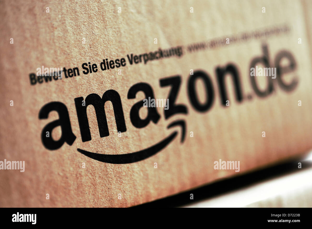 Pakete von der Firma Amazon Online-Versandhandel Stockfoto