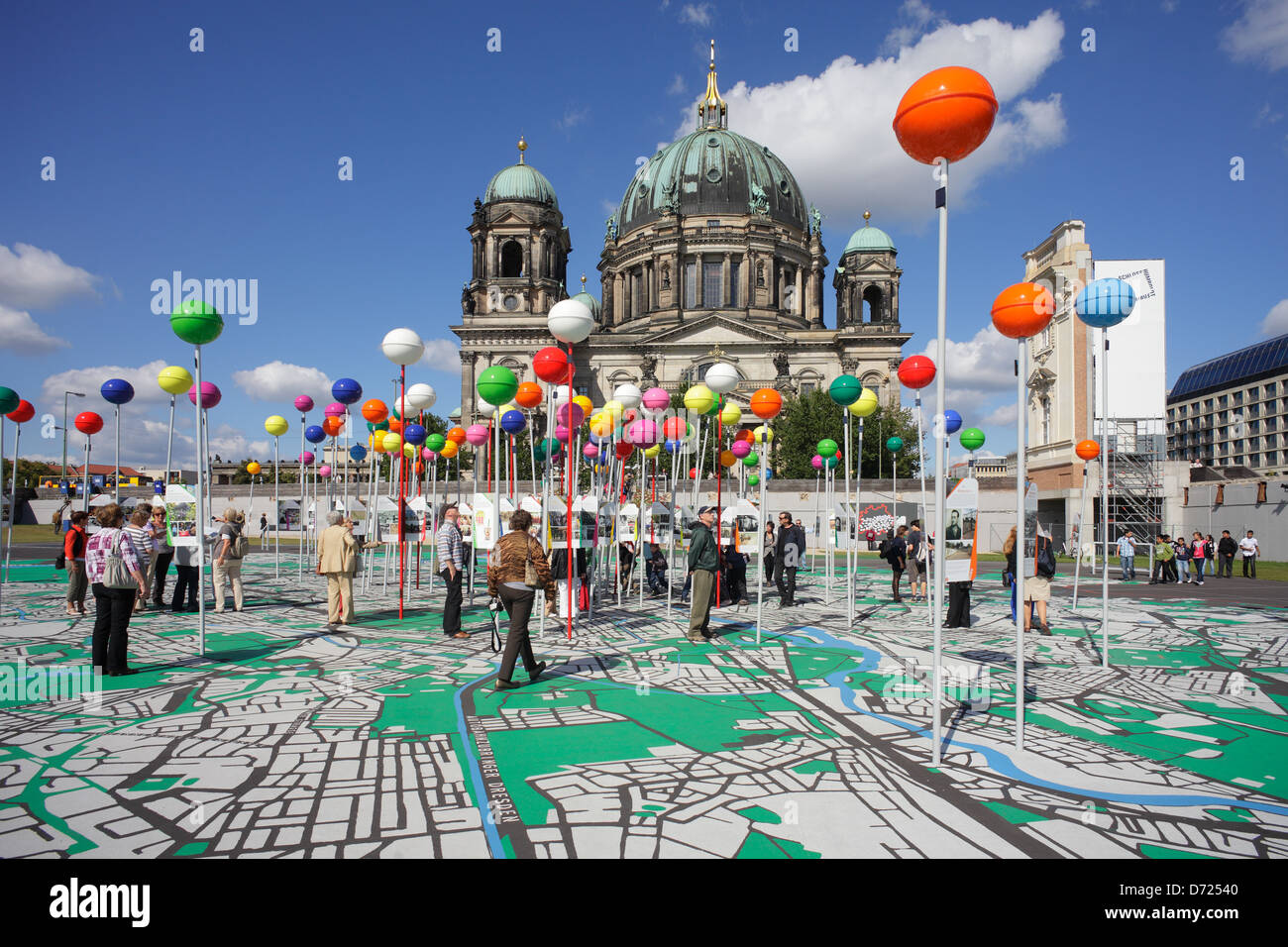 Berlin, Deutschland, der größten begehbaren Karte von Berlin für die 775-Jahr-Feier Stockfoto