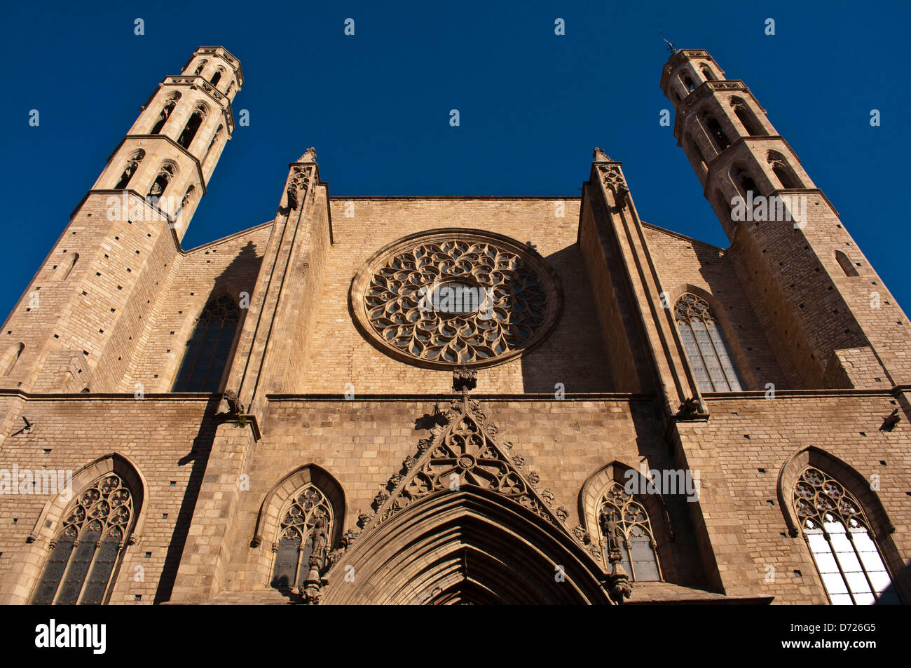 Santa Maria del Mar, Barcelona, Katalonien, Spanien Stockfoto