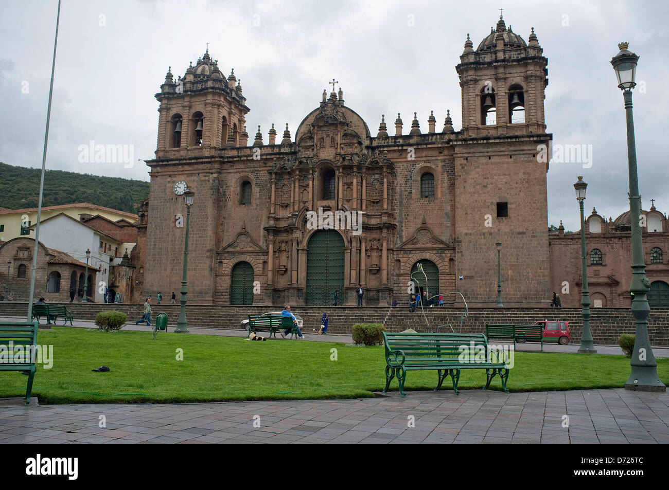 La Catedral auf der Plaza de Armas in Cusco, Peru. Stockfoto