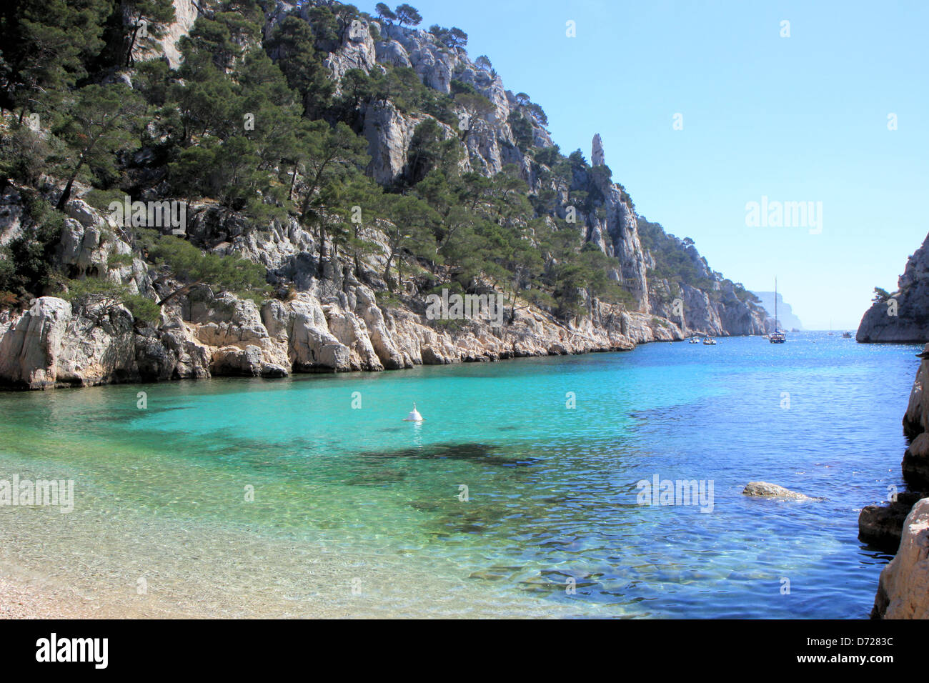 Calanque d ' en Vau, Marseille, Provence, Frankreich Stockfoto