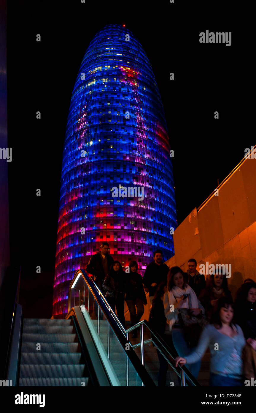 Torre Agbar, 22 @ Barcelona Katalonien, Spanien Stockfoto