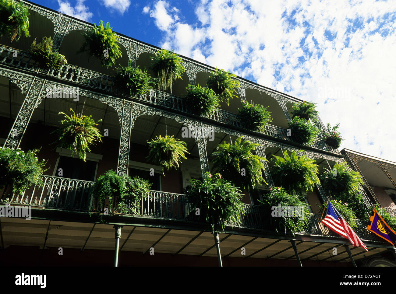 Elk283-1998 Louisiana, New Orleans, French Quarter, Vieux Carre, Balkone Stockfoto