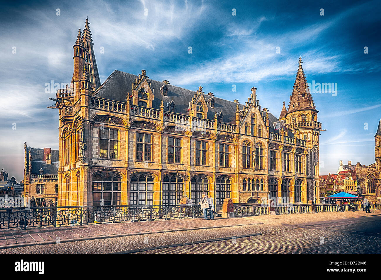 Gotische Architektur in Gent, Belgien Stockfoto