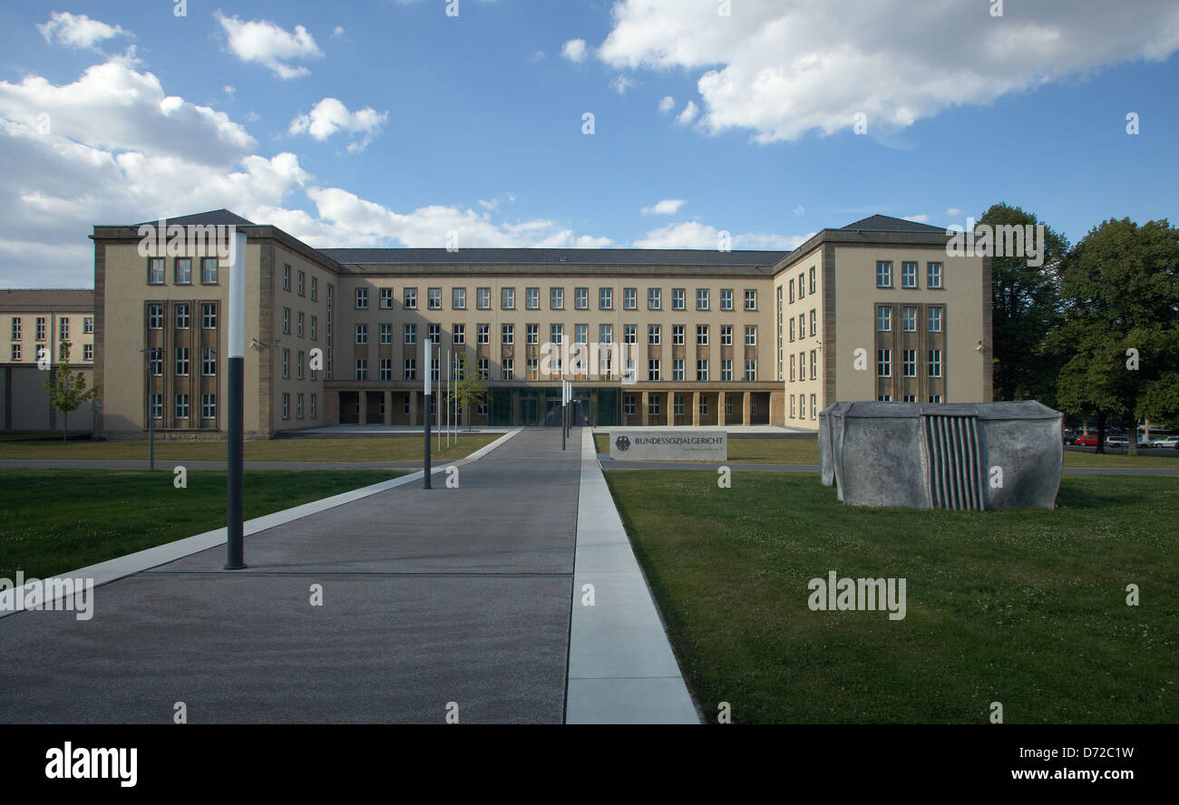 Kassel, Deutschland, das Bundesgericht soziale weiche Skulptur Haus von Gabriele Obermaier Stockfoto