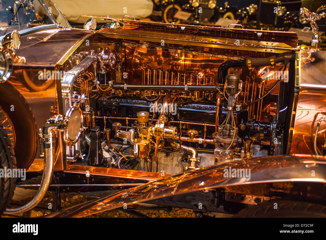 1921 Rolls-Royce Silver Ghost in Kupfer Körperarbeit an der National Automobile Museum in Reno Nevada getan Stockfoto