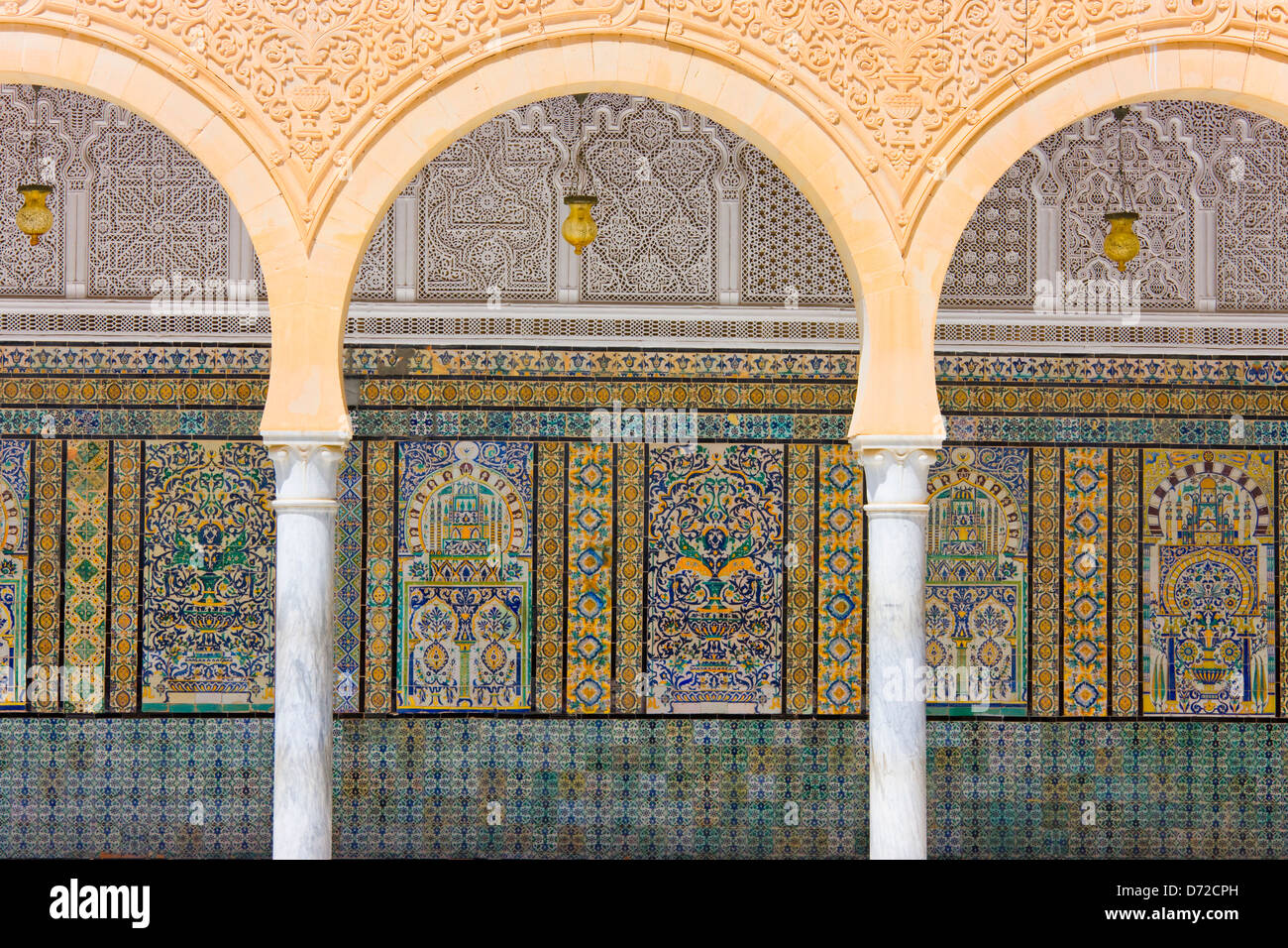 Sidi Sahbi Moschee, Kairouan, UNESCO-Weltkulturerbe, Tunesien Stockfoto
