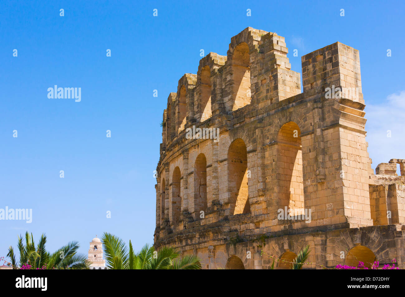 Römische Amphitheater, die drittgrößte in der Welt, UNESCO-Weltkulturerbe, El Jem, Tunesien Stockfoto